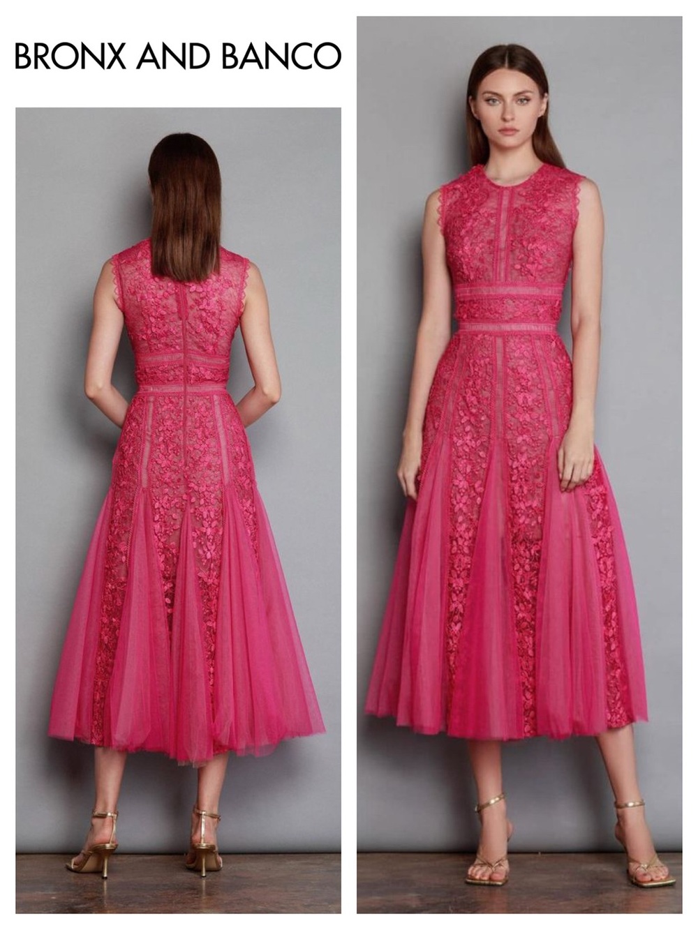 BRONX & BANCO Megan Lace Midi Dress